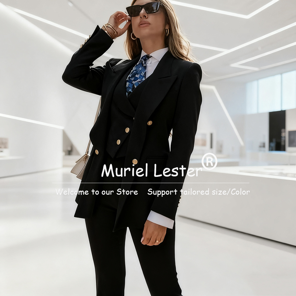 Elegant Blue Women's Suits Dou - Double Breasted Blazer review and price