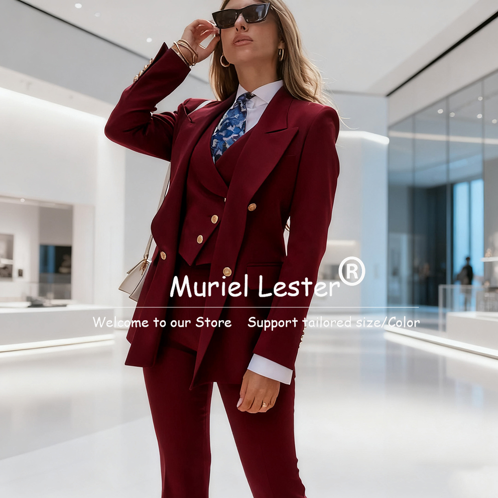 Elegant Blue Women's Suits Dou - Double Breasted Blazer review and price