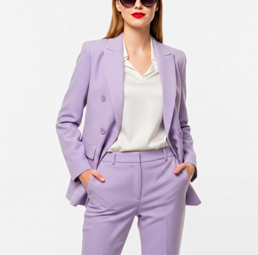Modern Women's Suits 2 Pcs Lav - Double Breasted Blazer review and price