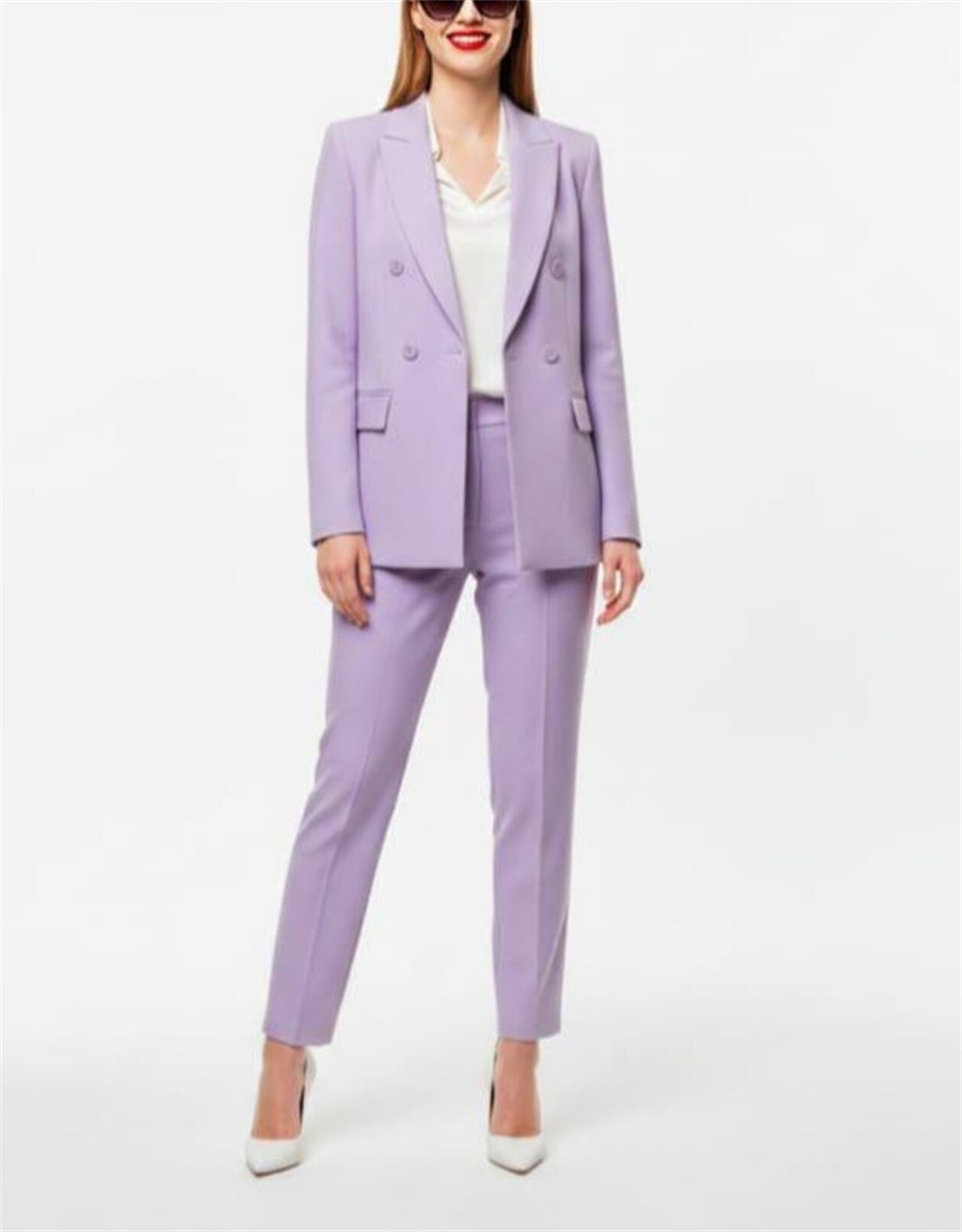 Modern Women's Suits 2 Pcs Lav - Double Breasted Blazer review and price