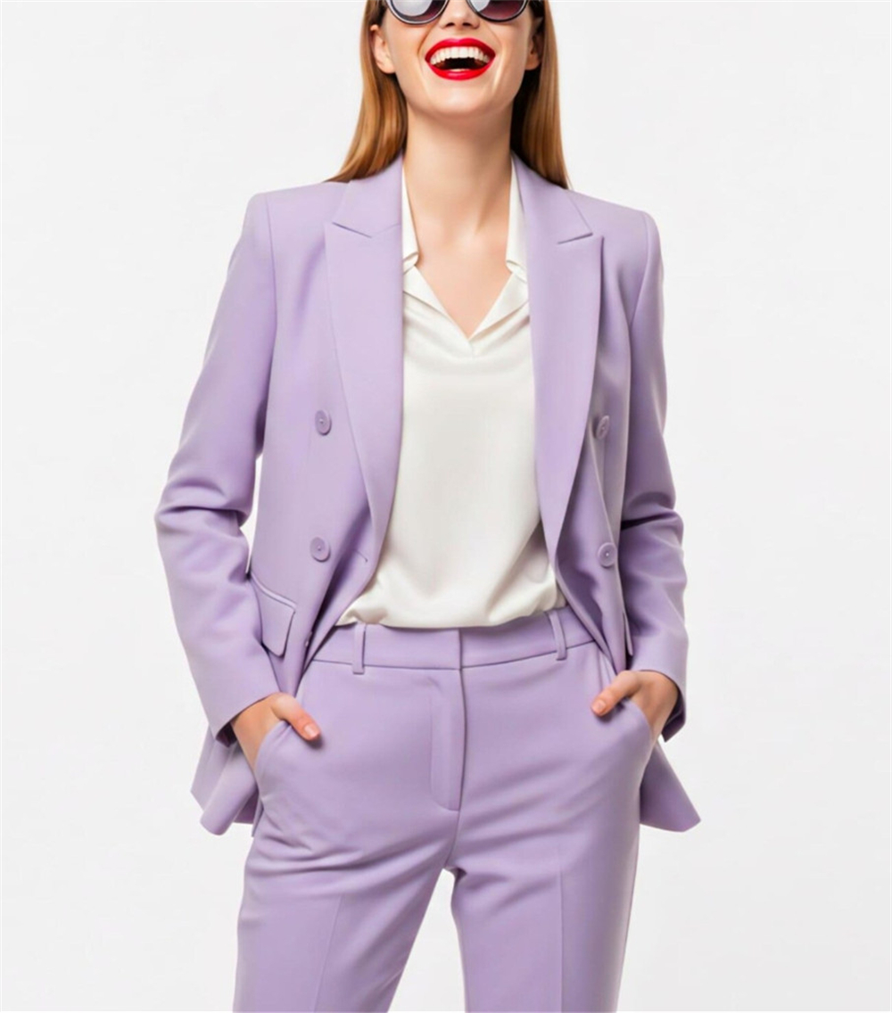Modern Women's Suits 2 Pcs Lav - Double Breasted Blazer review and price