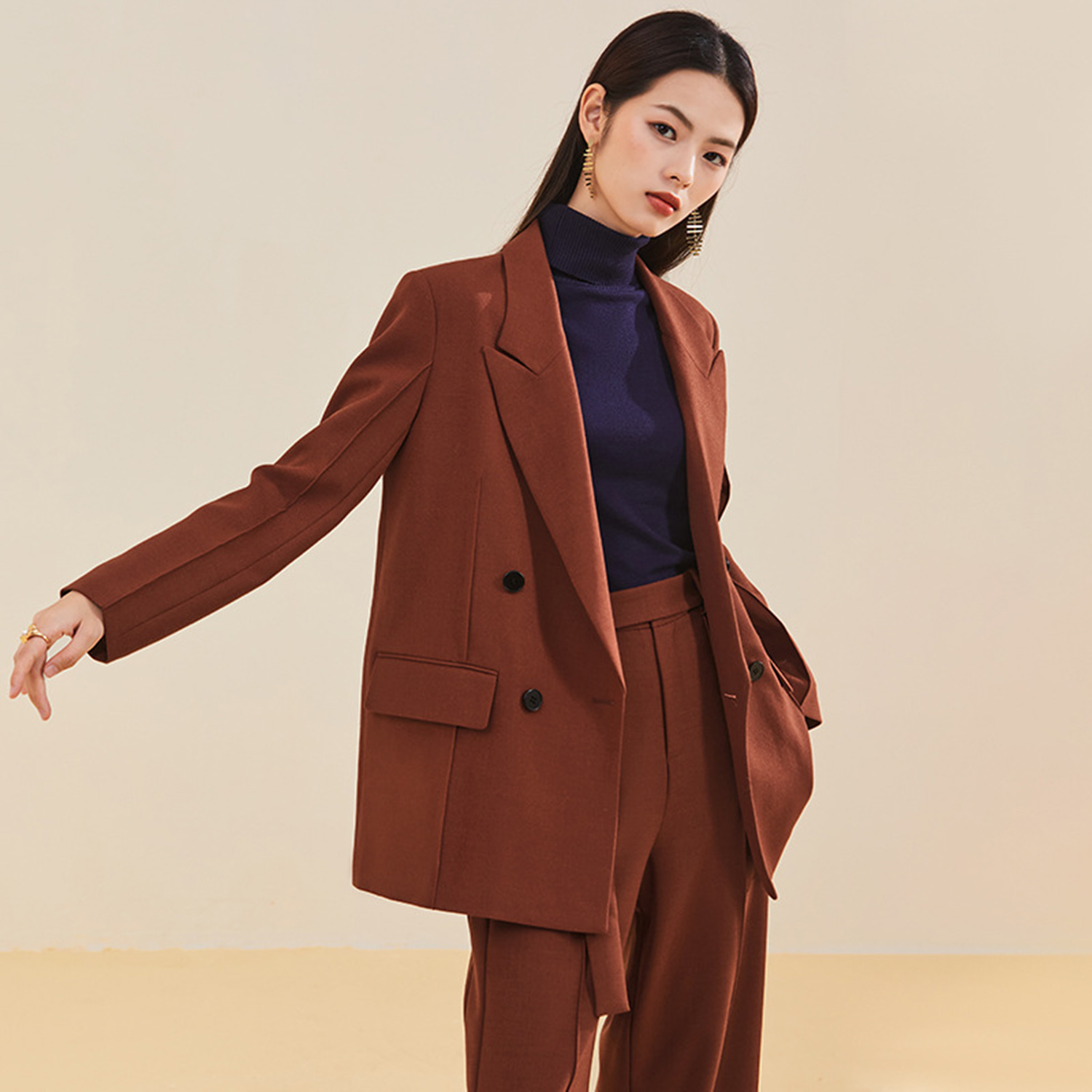 Allingentle Women's Suit Slim  - Double Breasted Blazer review and price