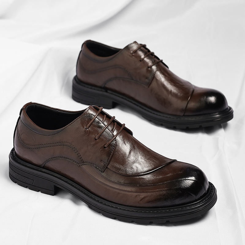 Brown Burnished Genuine Leathe - Men'S Formal Wear For A Wedding review and price