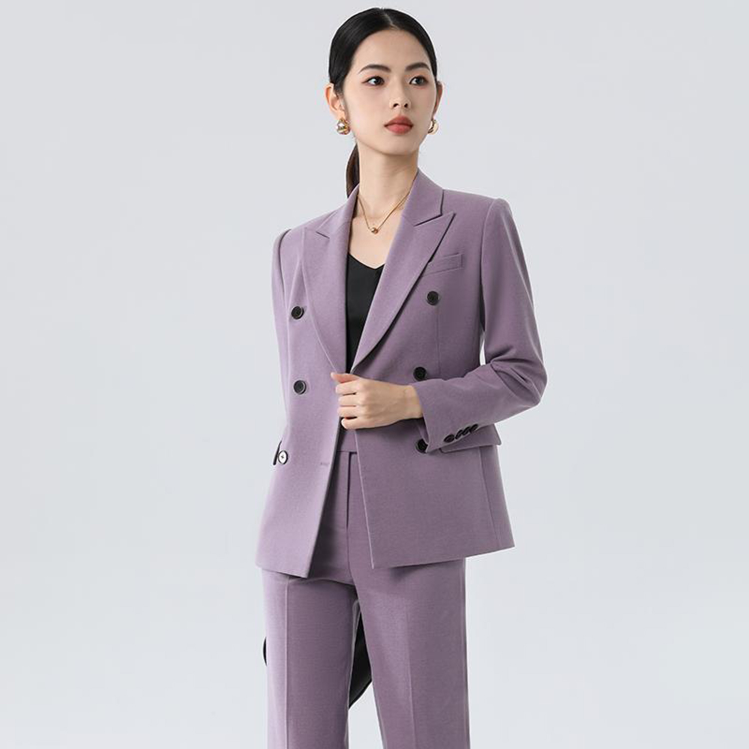 Allingentle Purple Women's Sui - Double Breasted Blazer review and price