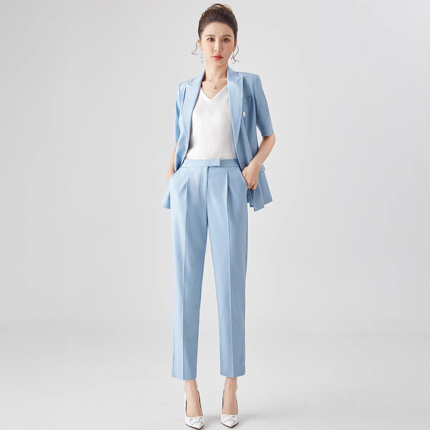 Allingentle Women's Suit Slim  - Double Breasted Blazer review and price