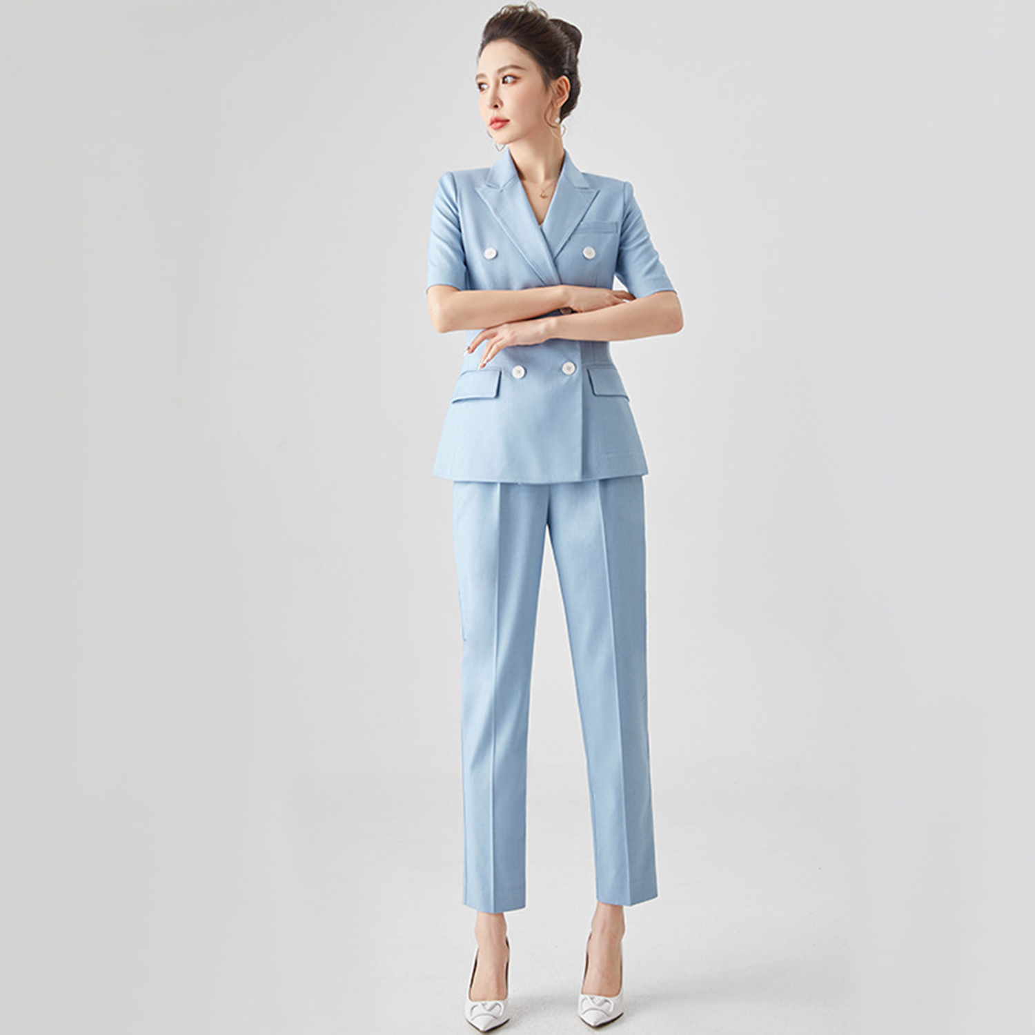Allingentle Women's Suit Slim  - Double Breasted Blazer review and price