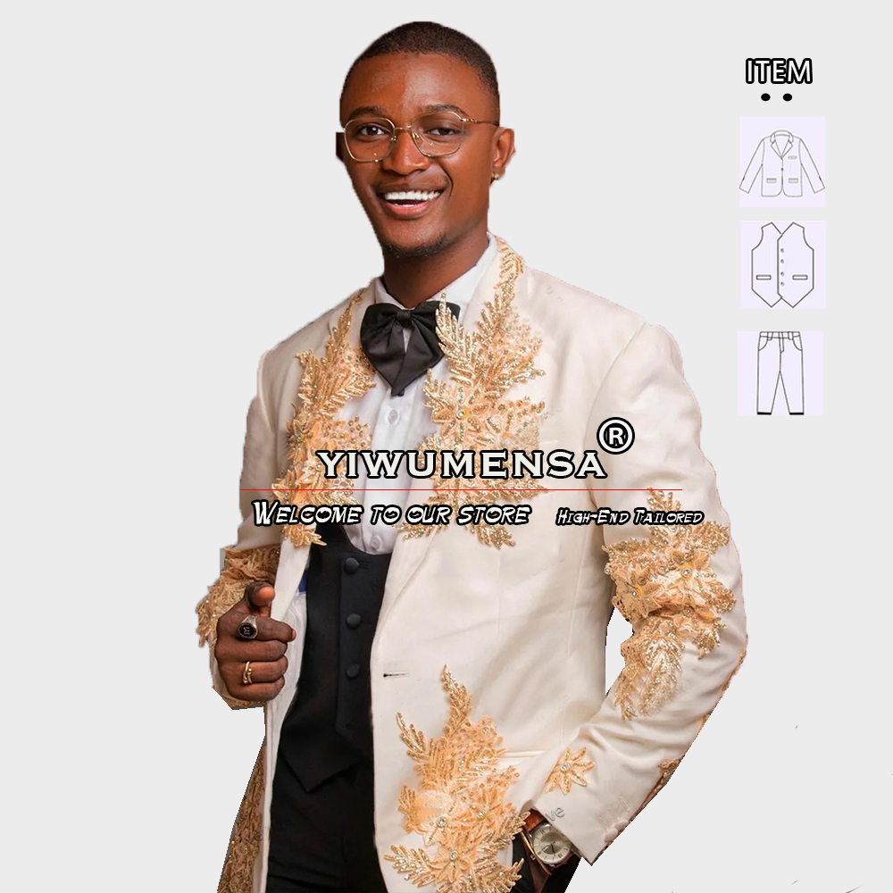 Customized 3 Pieces Suits Men  - Men'S Formal Wear For A Wedding review and price