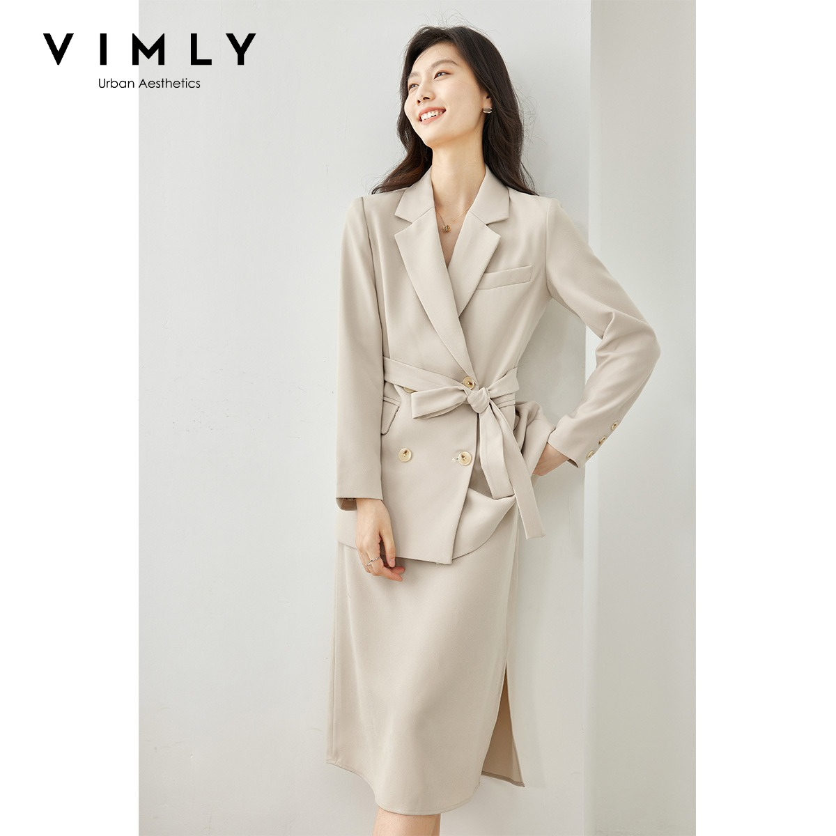 VIMLY Women's Two Piece Set 20 - Double Breasted Blazer review and price